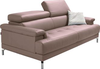 Egoitaliano 2,5-Sitzer »Soul, Design und Sitzkomfort auf hohem Niveau, tolle Details« inkl. Kopfteilverstellung für noch mehr Komfort, Designfuss