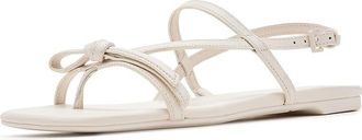 Kate Spade New York Loop Flat Sandals Womens Sandals Cream : 9.5 M, Leather