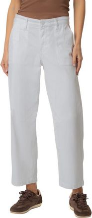Kut from the Kloth Ashton High Waist Crop Barrel Jeans in Optic White at Nordstrom, Size 10