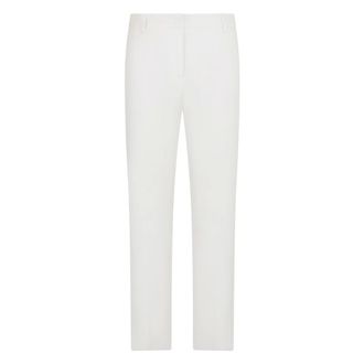 Max Mara Slim-fit Trousers, female, White, Size: XS Slim-fit stretch cotton trousers
