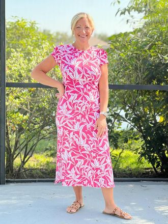 Hatley Sierra Midi Dress In Floral Leaf