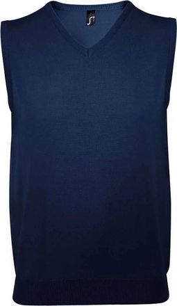 SOLS Unisex volwassen heren gebreid mouwloos sweatvest (Marine)