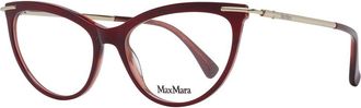 Max Mara Burgundy Plastic Glasses Womens (Frames)