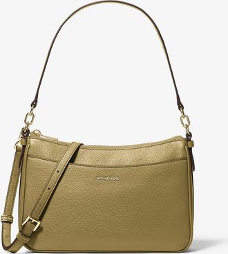 Michael Kors Jet Set Medium Pebbled Leather Convertible Crossbody Bag