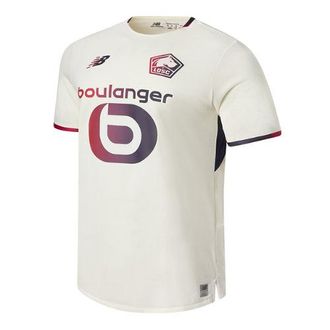 New Balance LOSC Lille Mens New Balance Away Short Sleeve Jersey in Black Polyester, size X-Large
