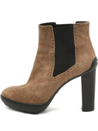 Tod's 2024 115mm suede boots - Brown