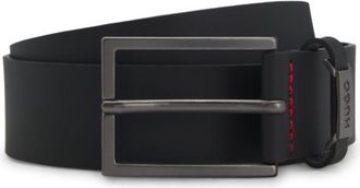 HUGO BOSS Leather belt with logo-plate keeper