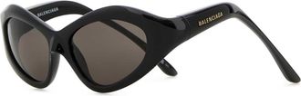 Balenciaga Black Nylon Orbit Cat Sunglasses