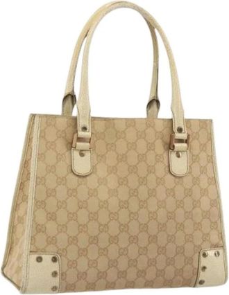 Gucci Pre-owned GG Canvas Tote Bag - Dames - Vintage Shopper - Beige - ONE Size - Vintage
