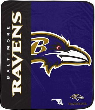 Pegasus Sports Baltimore Ravens Nfl Team Logo Soft Fleece Throw