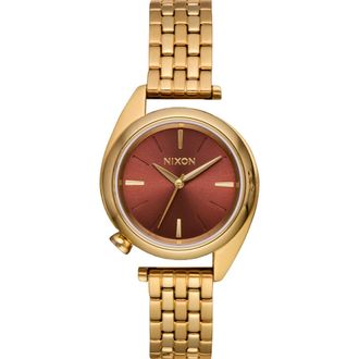 Nixon Eddy Bracelet Watch, 29mm in All Gold/cognac at Nordstrom