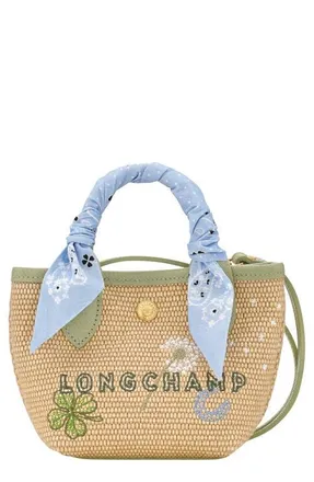 Longchamp Extra Small Le Panier Pliage Envol Crossbody Bag in Almond Green at Nordstrom