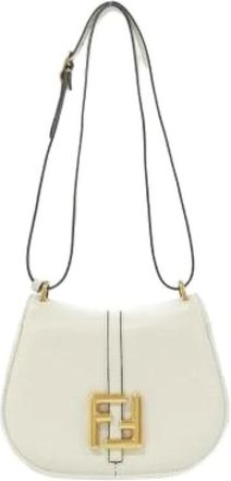 Fendi Pre-owned Shoulder Bags, female, White, Size: ONE SIZE Pre-owned Leather fendi-bags