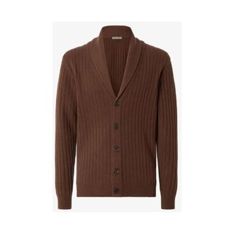 Corneliani Vest met sjaalkraag - Heren - Truien - Bruin - Maat: M Zijde