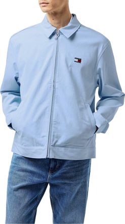 Tommy Jeans Herenjack met logo en doorlopende ritssluiting (Zoetblauw)