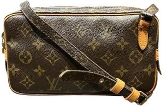 Louis Vuitton Pre-owned Cross Body Bags, female, Brown, Size: ONE SIZE Pre-owned Marly Bandouliere Monogram Shoulder Bag