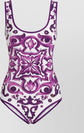 Dolce & Gabbana majolica print one piece swimsuit