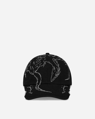 Roa Ryli Embriodered 6-Panel Cap Washed Black