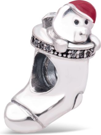 Pandora Christmas Stocking Charm - Red Enamel & Clear CZ
