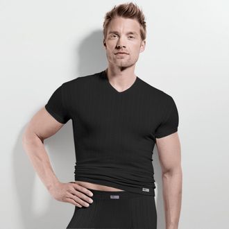 Isa V-Shirt ISA BODYWEAR Shirt kurzarm V-Ausschnitt - Fairtrade, Herren, Gr. XL, schwarz (0013 schwarz), Jersey, Obermaterial: 95% Baumwolle, 5% Elasthan,