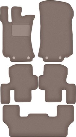 OEM Alfombrillas De Terciopelo Para Coche: Mercedes Clase R W251 Monovolumen De 7 Plazas (2005-2013) Color Beige