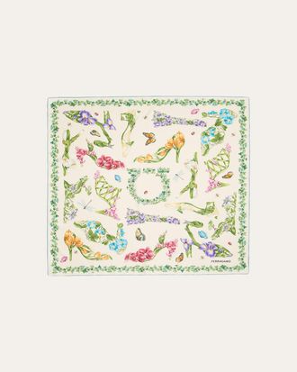 Ferragamo Eden Shoes-Print Silk Scarf