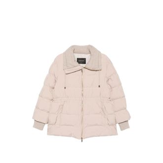 Fabiana Filippi Wool Blend Puffer Down Jacket - Beige