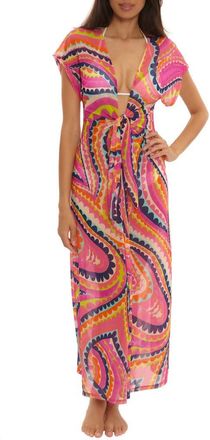Trina Turk Aphrodite Sheer Mesh Cover-Up Dress in Multi at Nordstrom, Size X-Small