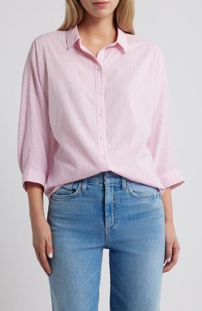 Beach Lunch Lounge Wells Stripe Shirt in Pink Glow at Nordstrom, Size Small