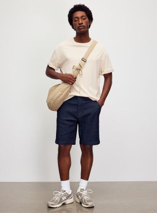 Projek Raw Mens Indigo denim-like stretch Bermuda Shorts