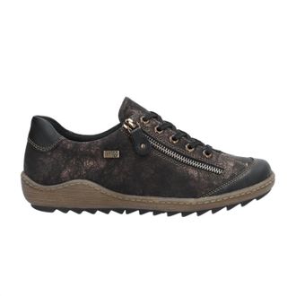 Remonte Womens Liv Lace Up Shoes In Schwarz/schwarz-Antique