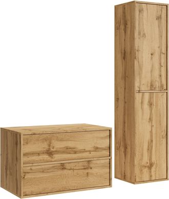Badplaats Badplaats Mueble De Ba&ntilde;o Mali 80 Cm - Roble - Mueble De Ba&ntilde;o Co