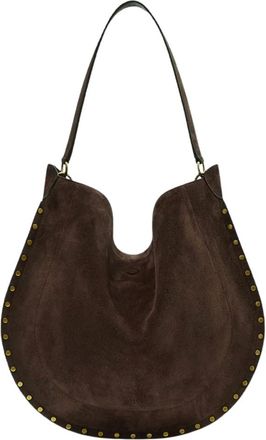 Isabel Marant Oskan Hobo Soft Bag - Dames - Tassen - Bruin - Maat: ONE Size Leer