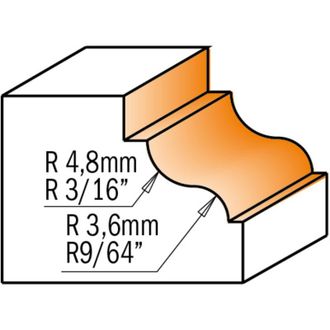CMT 847.325.11 Hm - Fr. A Perfil D=32.5x13 R1=4.8 R2=3.6 S=1/4