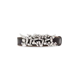 Diesel Belts, unisex, Brown, Size: 100 CM Leather belt B-Graffiti