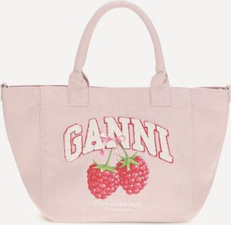 Ganni Small easy Shopper raspberry print Female UNI