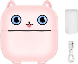 OEM Mini Impresora - Etiquetadora De Bolsillo - Impresi&oacute;n De Etiquetas - Tecnolog&iacute;a T&eacute;rmica Sin Tinta - 9,3 X 8,4 X 3,75 Cm - Rosa