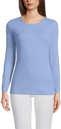 Lands End Cotton Rib T-shirt in Light Sea Blue at Nordstrom, Size X-Small P