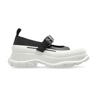 Alexander McQueen Schoenen, Dames, Zwart, 39 EU, Buckled Strap Platform Mary Jane Schoenen