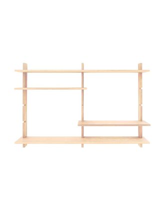 Hannun Estanter&iacute;a modular de pared en madera de color beige