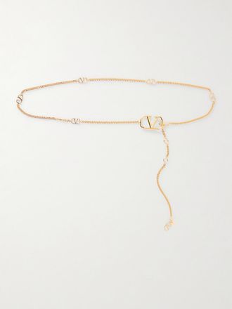 Valentino Garavani Cintura In Metallo Dorato Vlogo - Oro