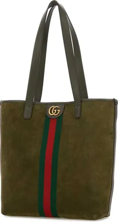 Gucci Mens Ophidia Tote Green Suede