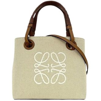 Loewe Pre-owned Tote Bag - Dames - Pre-owned - Beige - Maat: ONE Size Leer