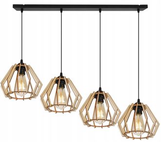 OEM L&aacute;mpara De Techo Colgante Led Moderna De Madera