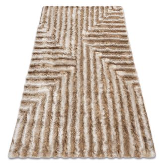 RugsX Rugsx - Alfombra Moderno Flim 010-b1 Moderno, Laberinto - Structural Beige Beige 120x160 Cm