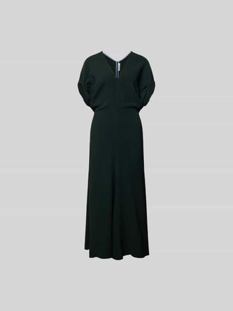 Victoria Beckham Maxikleid mit V-Ausschnitt in Black, Gr&ouml;&szlig;e XS/S