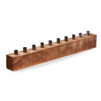 Tag Timber Taper Centerpiece Candle Holders Natural Wood Decor in Beige at Nordstrom