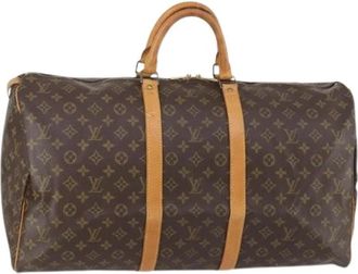 Louis Vuitton Pre-owned Canvas Weekendtas - Dames - Vintage Weekendtas - Bruin - ONE Size - Vintage