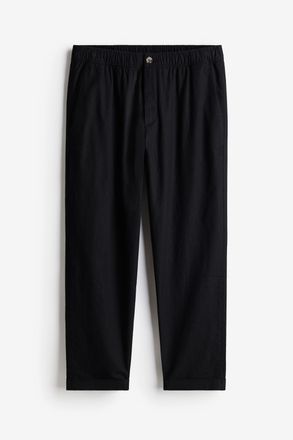 H&M Hose aus Leinenmix Regular Fit - Schwarz