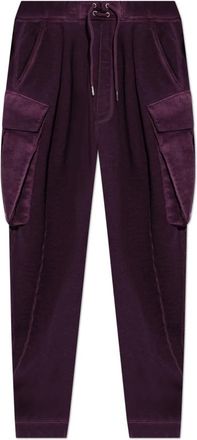 Dsquared2 Broek met trekkoordmanchetten - Dames - Sweatpants - Paars - M - Katoen - Broeken